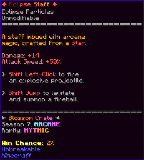 ✦ Eclipse Staff ✦