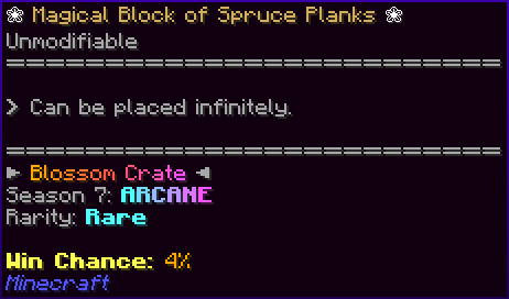 ❀ Magical Block of Spruce Planks ❀