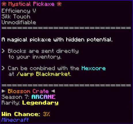 ❀ Mystical Pickaxe ❀