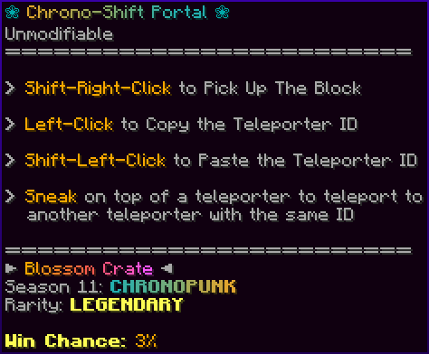 ❀ Chrono-Shift Portal ❀