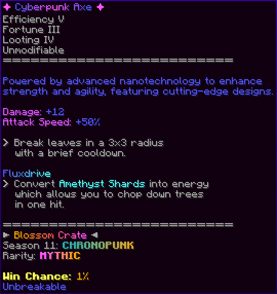 ✦ Cyberpunk Axe ✦