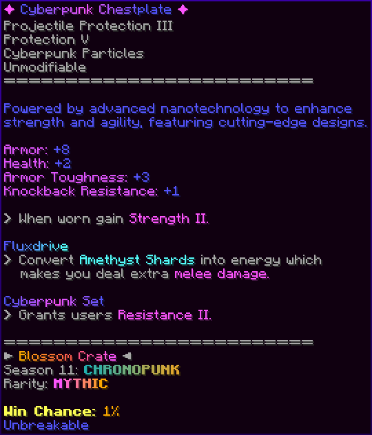 ✦ Cyberpunk Chestplate ✦