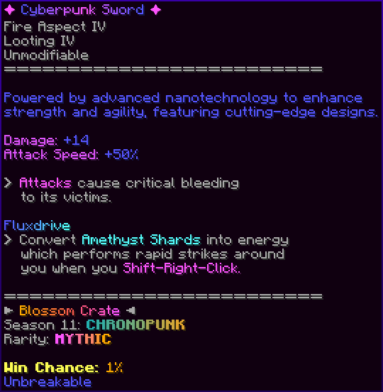 ✦ Cyberpunk Sword ✦