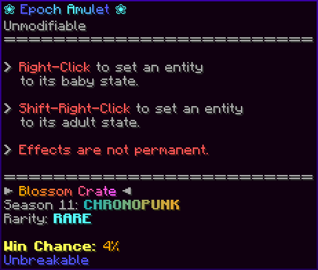 ❀ Epoch Amulet ❀