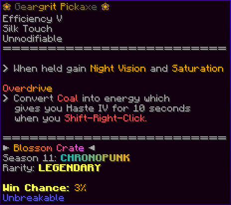 ❀ Geargrit Pickaxe ❀