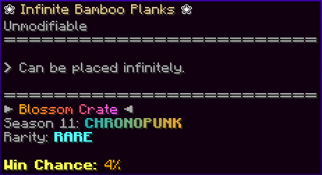 ❀ Infinite Bamboo Planks ❀