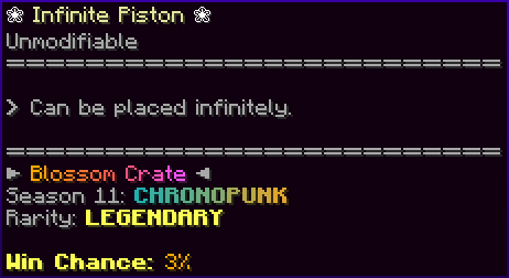 ❀ Infinite Piston ❀