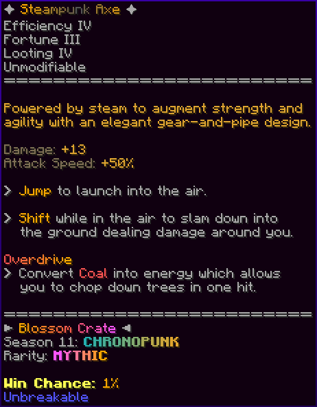 ✦ Steampunk Axe ✦