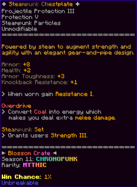 ✦ Steampunk Chestplate ✦