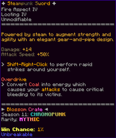 ✦ Steampunk Sword ✦