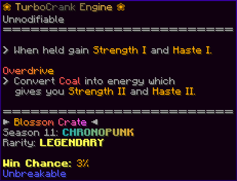 ❀ TurboCrank Engine ❀