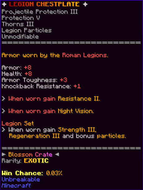 ✦ LEGION CHESTPLATE ✦