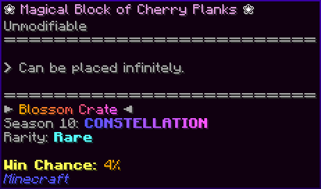 ❀ Magical Block of Cherry Planks ❀