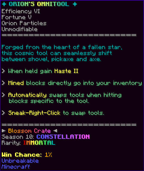 ✦ ORION'S OMNITOOL ✦