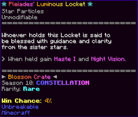 ❀ Pleiades' Luminous Locket ❀