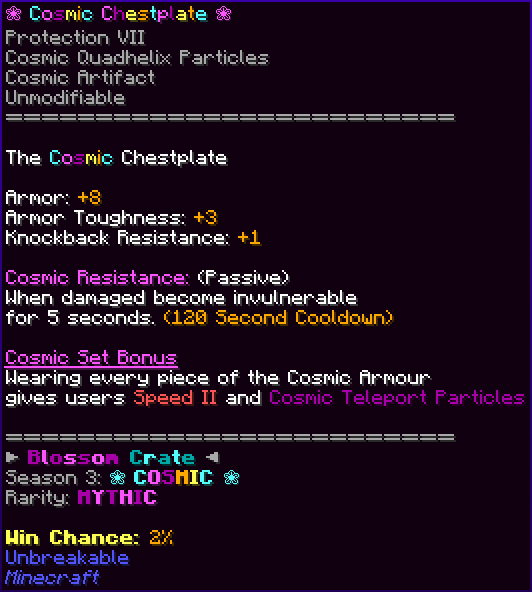 ❀ Cosmic Chestplate ❀