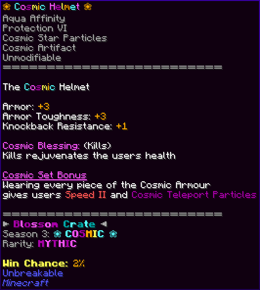 ❀ Cosmic Helmet ❀