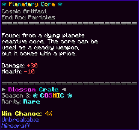 ❀ Planetary Core ❀