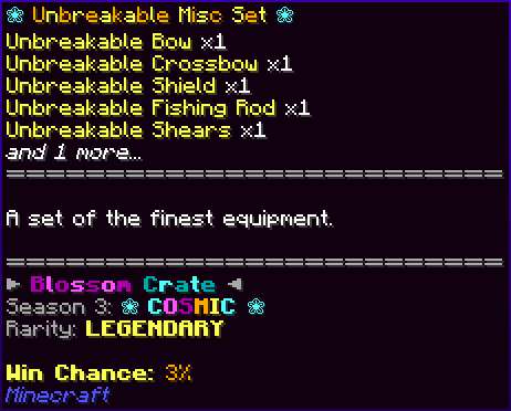 ❀ Unbreakable Misc Set ❀