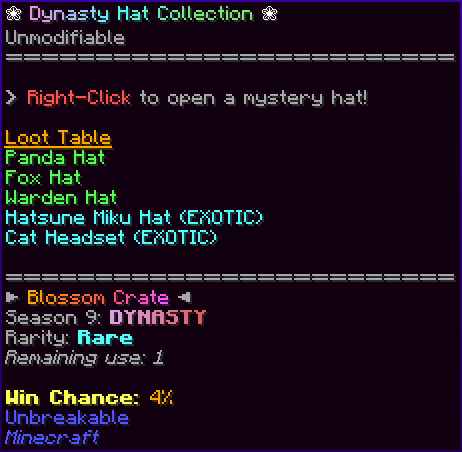 ❀ Dynasty Hat Collection ❀