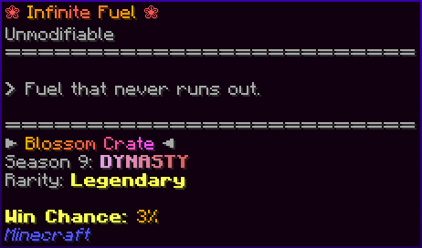 ❀ Infinite Fuel ❀