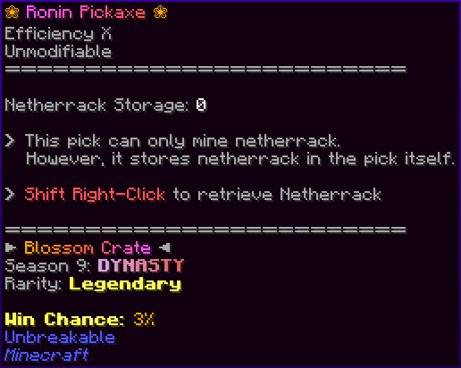 ❀ Ronin Pickaxe ❀