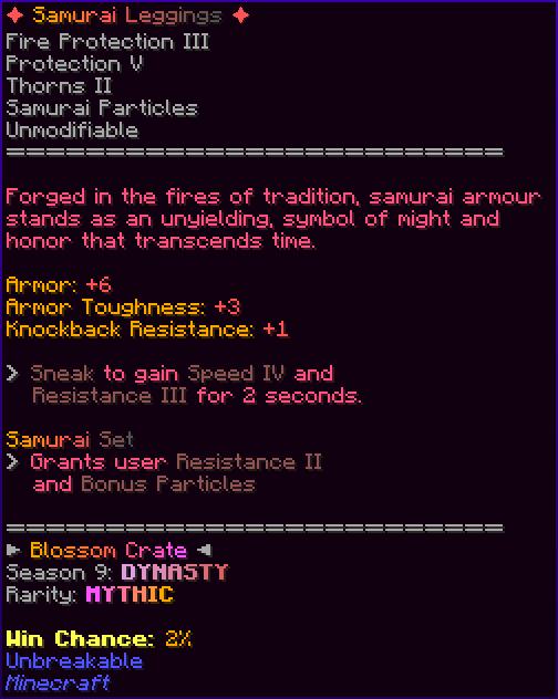 ✦ Samurai Leggings ✦