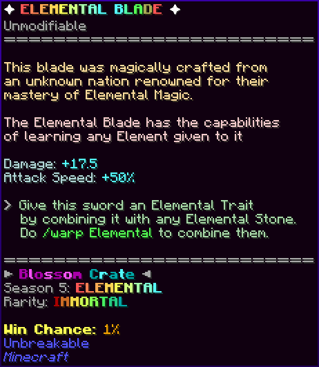 ✦ ELEMENTAL BLADE ✦