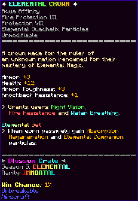 ✦ ELEMENTAL CROWN ✦