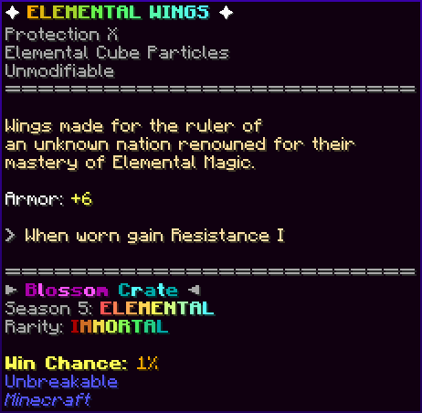 ✦ ELEMENTAL WINGS ✦