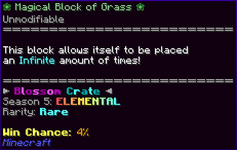 ❀ Magical Block of Grass ❀