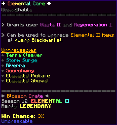 ✦ Elemental Core ✦