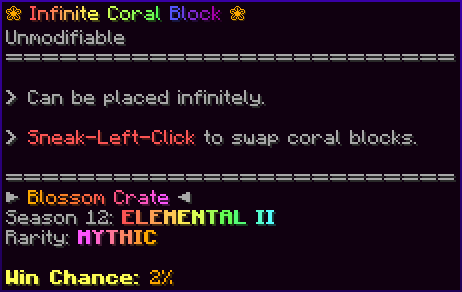 ❀ Infinite Coral Block ❀