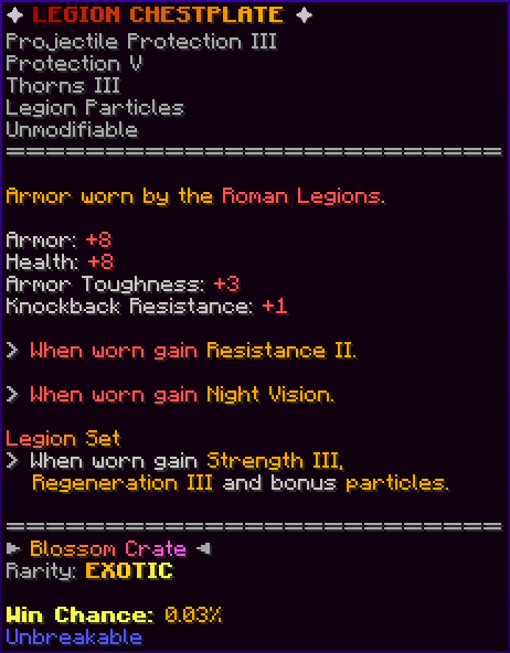 ✦ LEGION CHESTPLATE ✦