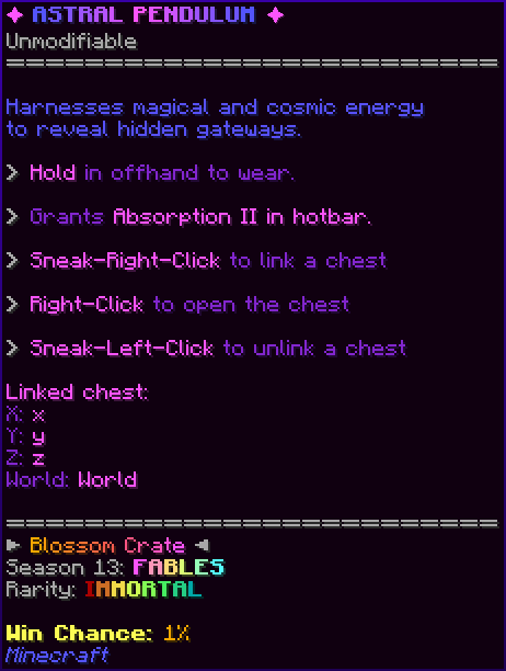 ✦ ASTRAL PENDULUM ✦