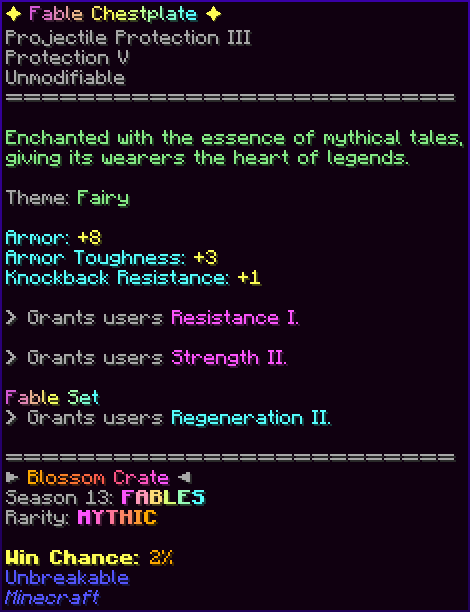 ✦ Fable Chestplate ✦