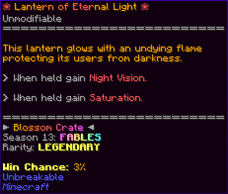 ❀ Lantern of Eternal Life ❀