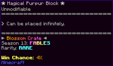 ❀ Magical Purpur Block ❀