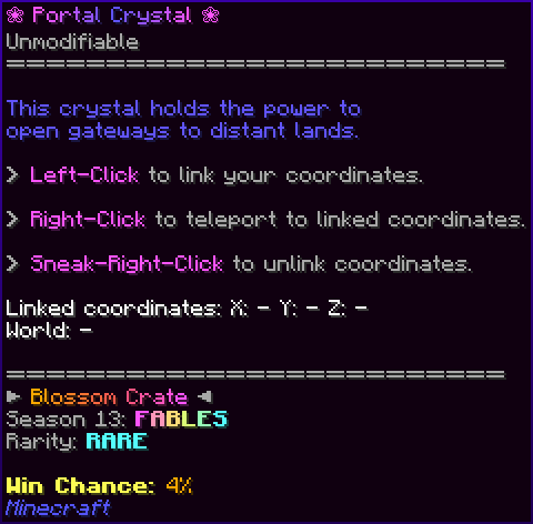❀ Portal Crystal ❀