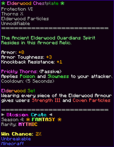 ❀ Elderwood Chestplate ❀