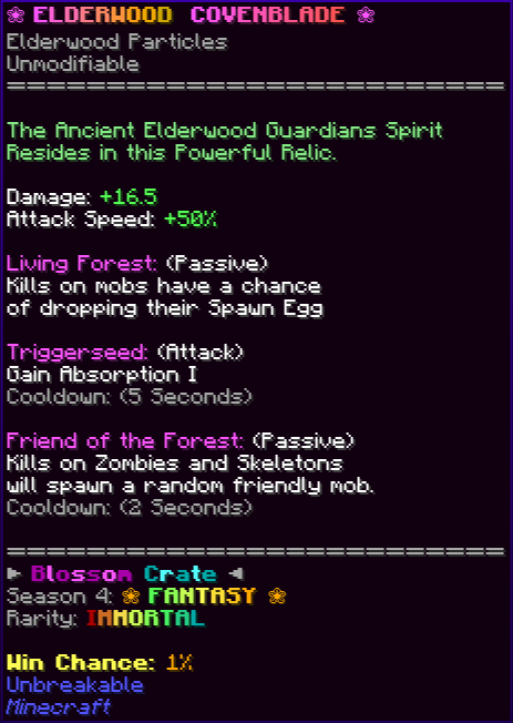 ❀ ELDERWOOD COVENBLADE ❀