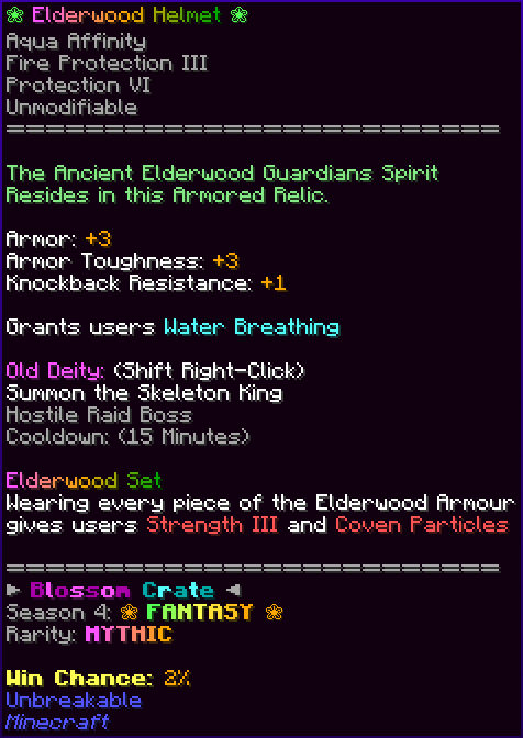 ❀ Elderwood Helmet ❀