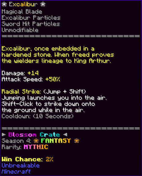 ❀ Excalibur ❀