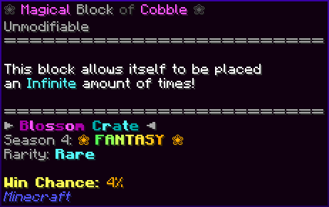 ❀ Magical Block of Cobble ❀
