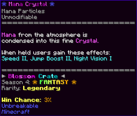 ❀ Mana Crystal ❀