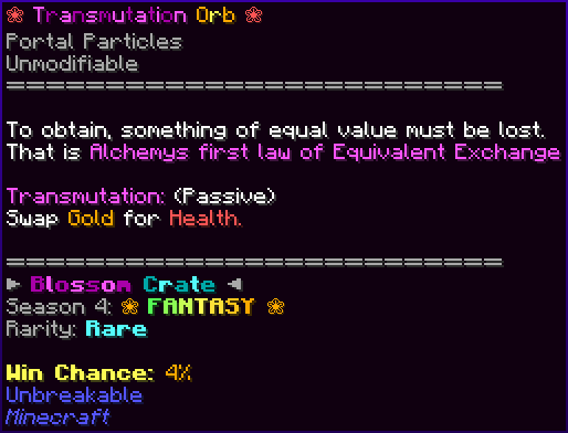 ❀ Transmutation Orb ❀