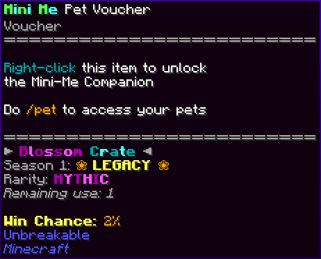 Mini Me Pet Voucher