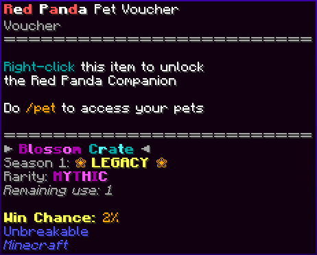 Red Panda Pet Voucher