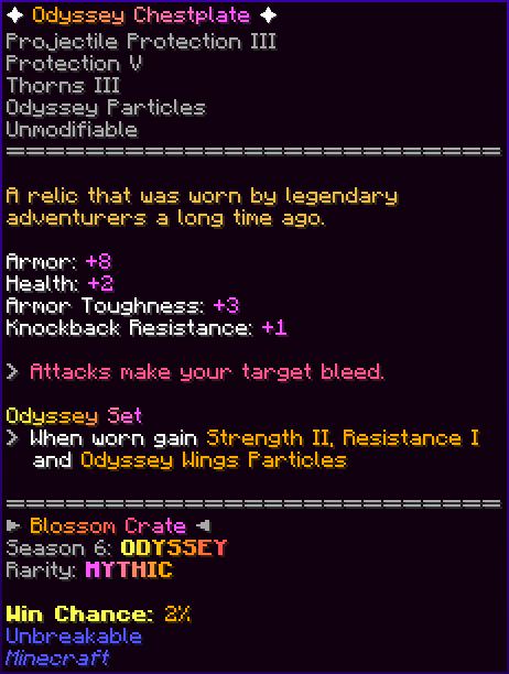 ✦ Odyssey Chestplate ✦