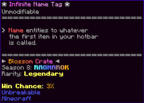 ❀ Infinite Name Tag ❀